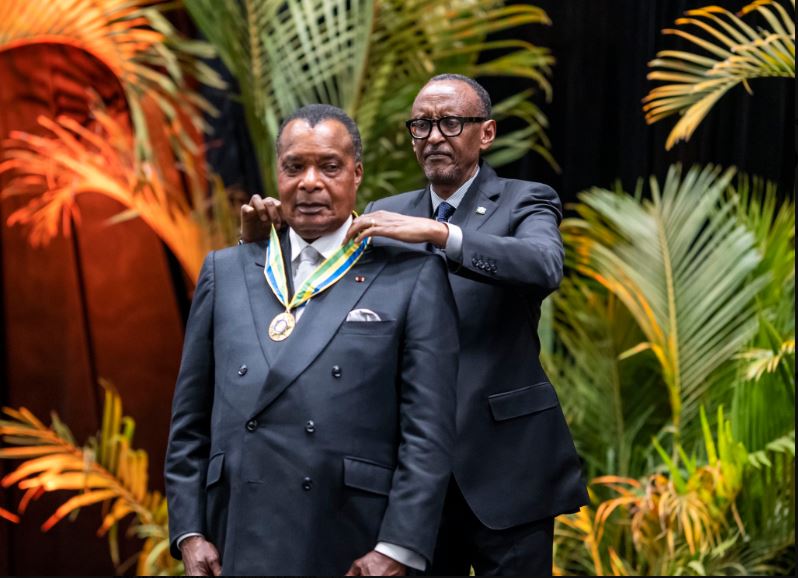 P. Kagame yambitse umudari w'icyubahiro Denis Sassou N'guesso