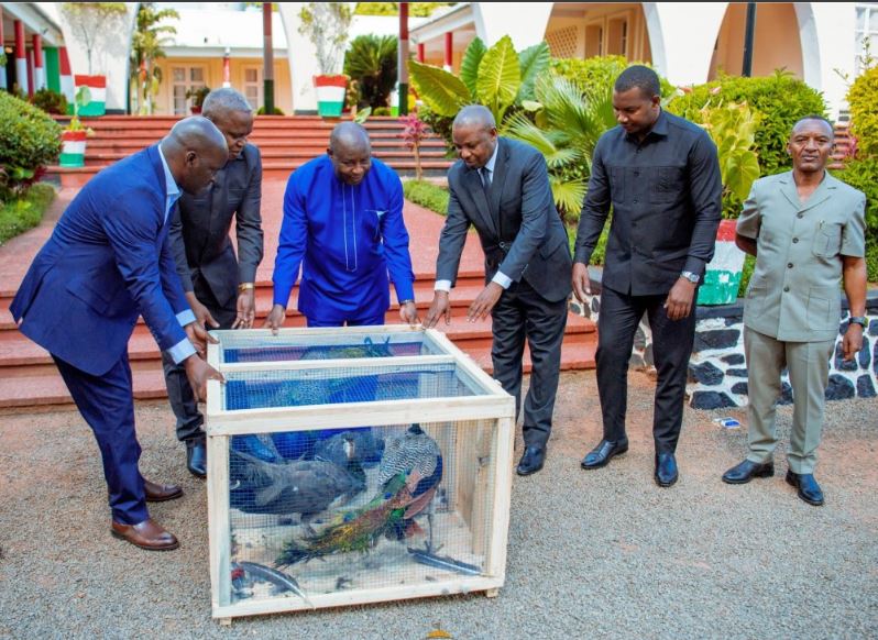 Perezida Ndayihimiye yahawe impano y'inyoni na mugenzi we wa Tanzania
