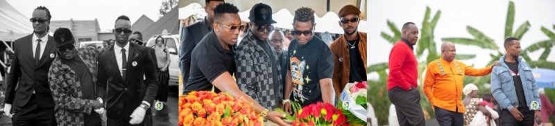 AMAFOTO: Ibyamamare byifatanyije na Meddy mu guherekeza umubyeyi we