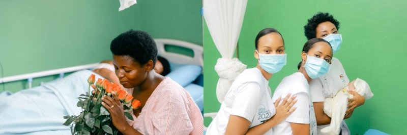 Miss Rwanda 2022: Abahatanira ikamba basuye ababyeyi bamaze kwibaruka mubitaro bya Nyamata k'umunsi mpuzamahanga w'umugore