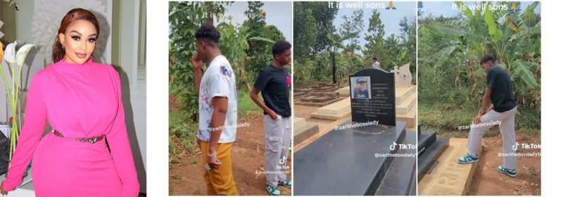 Abana ba Zari bafashwe n'ikiniga ubwo bari basuye igituro cya Se