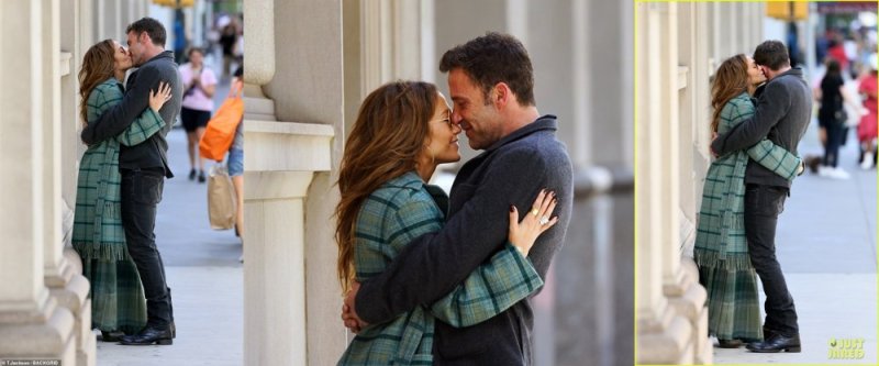 Umuhanzikazi Jennifer Lopez n'umukunzi we Ben Affleck bongeye kugaragara basomanira mu muhanda[AMAFOTO]