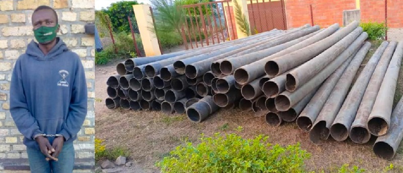 Ruhango: Yafatiwe mu cyuho amaze kwiba amatiyo y'amazi 59