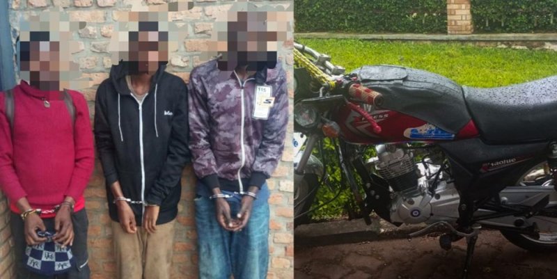 Kayonza:Abakekwaho kwiba moto bakikanga Polisi bakiruka bafashwe