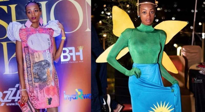 Umukobwa wambaye ikanzu ikoze mu note ya Bitanu muri Bianca Fashion Hub yavuze uko yabitekereje