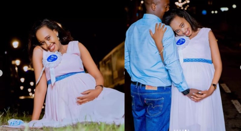 Umunyamakuru Juliet Tumusiime n'umugabo we bari mu byishimo nyuma yo kwibaruka umwana w'imfura