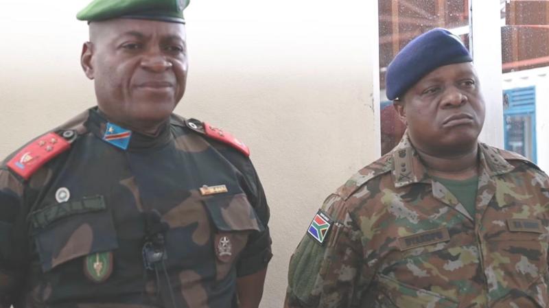 Abagaba b'Ingabo zoherejwe na SADC n'u Burundi bakoreye inama i Goma