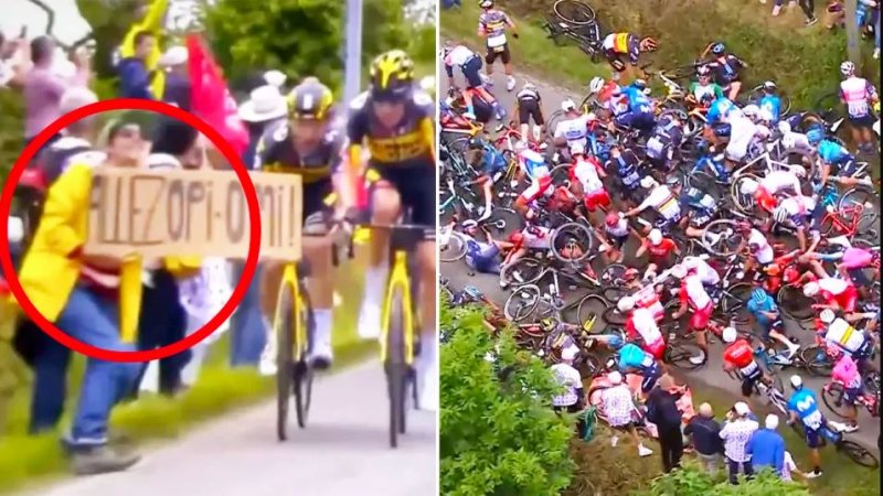 Umugore wakoresheje abakinnyi impanuka muri Tour de France 2021 benshi bagakomereka yafunzwe