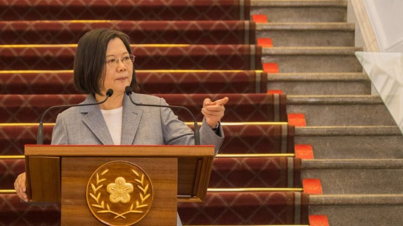 Perezida wa Taiwan yavuze ko biteguye guhangana n'Ubushinwa 