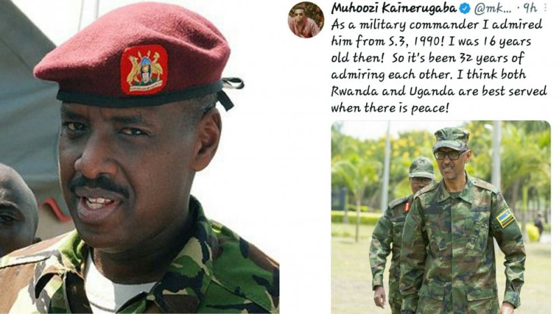 Umubano ukomeje kuba mwiza hagati y'umuhungu wa Museveni na Perezida Kagame