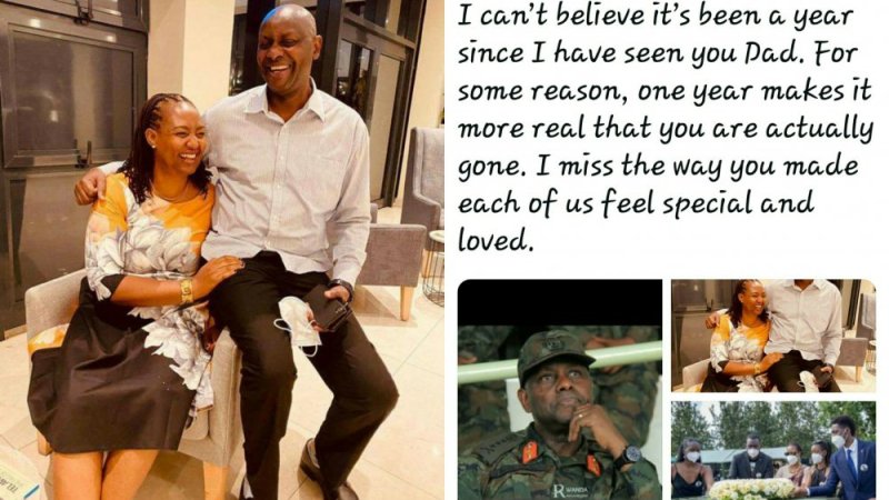 Umukobwa wa Nyakwigendera Lt Gen Jacques Musemakweli yibutse se umaze Umwaka y'itabye Imana