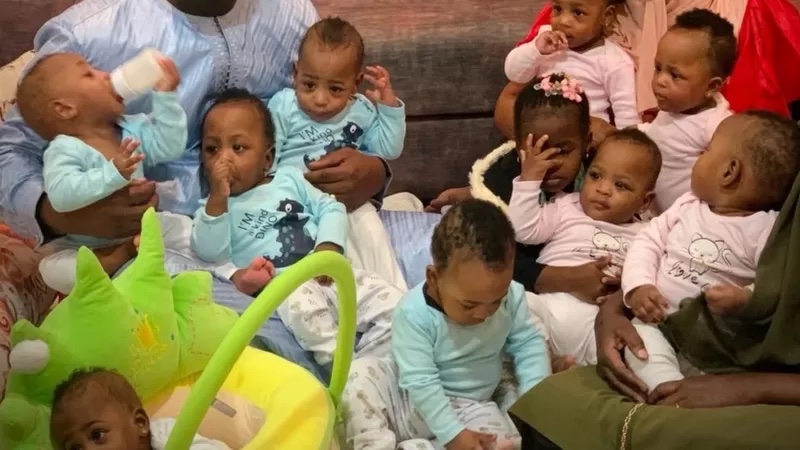 Mali: Ba bana b'impanga 9 bavukiye rimwe bujuje isabukuru y'umwaka mu "buzima bwiza"