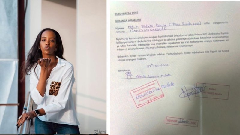  Nyuma ya Miss Elsa RIB yafunze na Noteri wemeje inyandiko zishinjura "Prince Kid" 