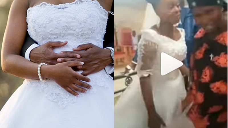 Yafotowe akora mu myanya y'ibanga y'umugeni yari yatahiye ubukwe-VIDEO