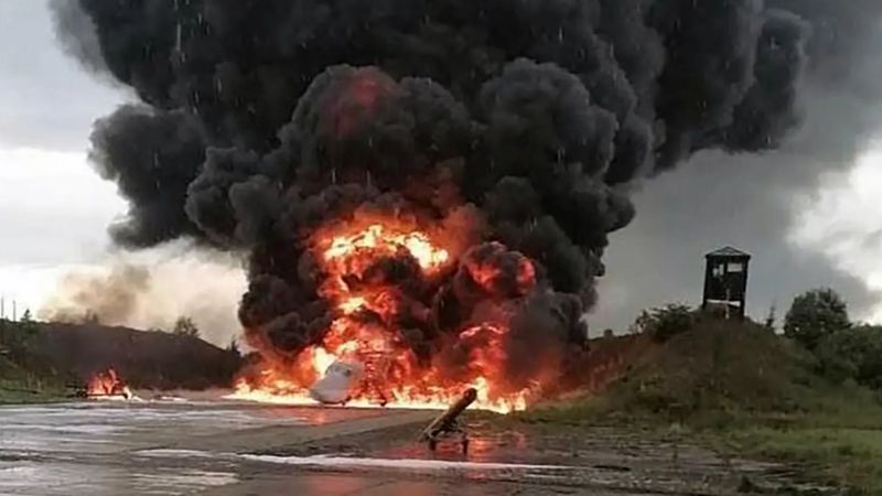 Drone ya Ukraine yashwanyaguje indege y'intambara y'Uburusiya yihuta kurusha ijwi