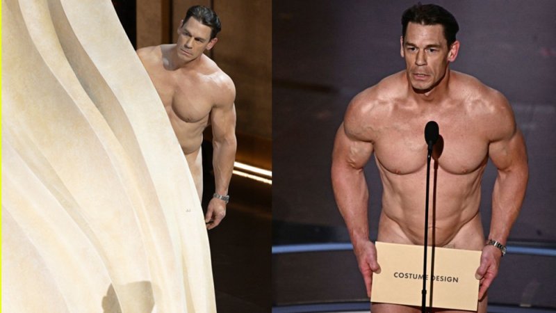 John Cena yagaragaye yambaye ubusa mu bihembo bya Oscars-AMAFOTO
