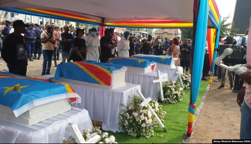 RDC:Abantu 35 bazize ibisasu mu nkambi ya Mugunga bashyinguwe