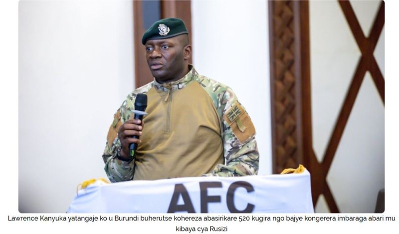 Ingabo z'u Burundi mu mugambi wo kwisubiza ibice zambuwe na AFC/M23