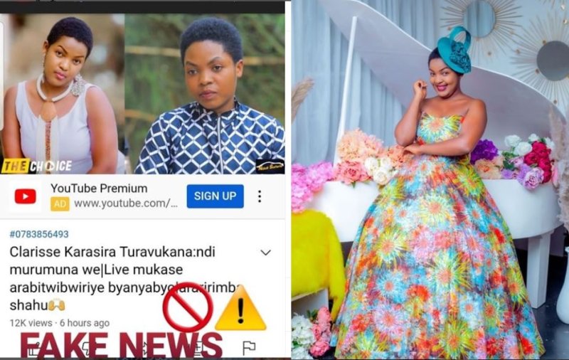 Clarisse Karasira yihanije umwana w'umukobwa umaze Iminsi amwiyitirira 