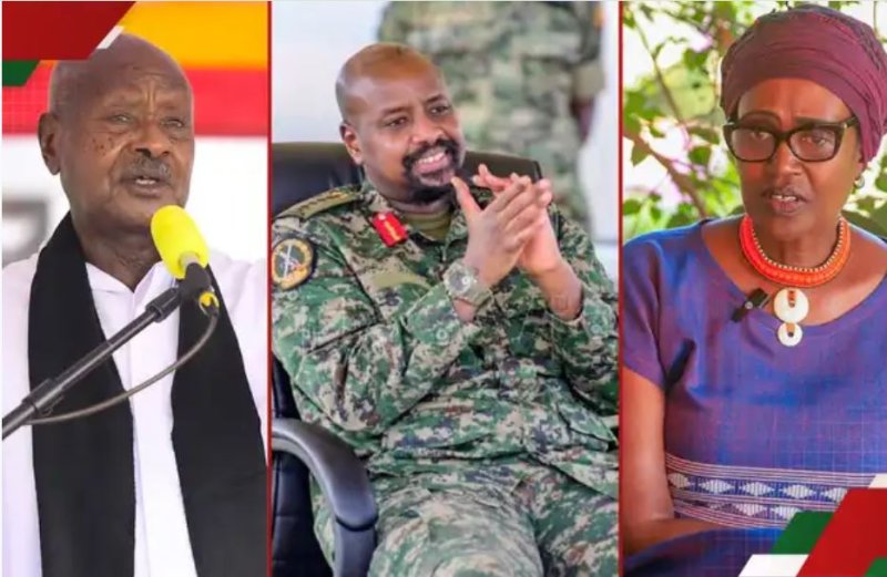 Gen Muhoozi ashinja umugore wa Kizza Besigye gushaka gusenya urugo rwa Perezida Museveni