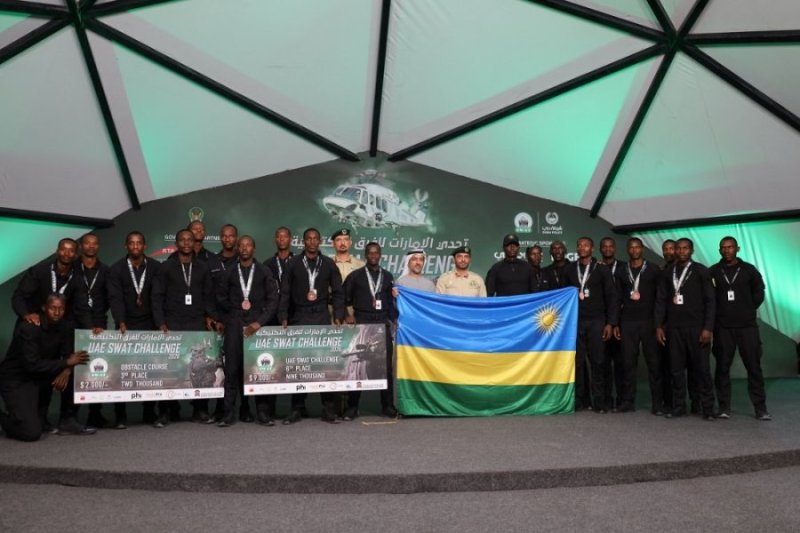 Polisi y'u Rwanda yegukanye umudali mu mikino yo guhashya iterabwoba ibera i Dubai