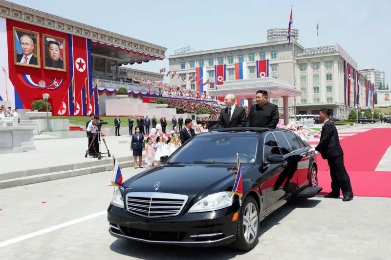 Ibyaranze ibirori byo kwakira Perezida Putin muri Koreya ya ruguru [AMAFOTO]