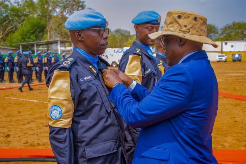 Abapolisi b'u Rwanda 160 bari mu butumwa muri Sudan y'Epfo bambitswe imidari y'ishimwe