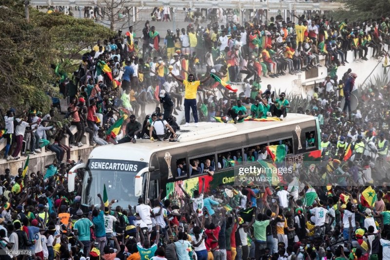 Ikipe ya Senegal yakiriwe nk'abami nyuma yo kwegukana igikombe cy'Afurika [AMAFOTO]