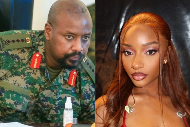 Gen Muhoozi yararikiye bikomeye umuhanzikazi Ayra Starr 