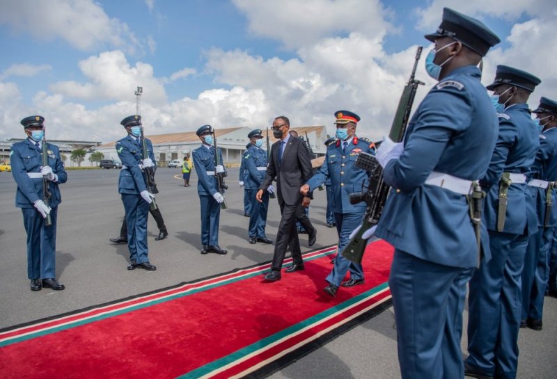 Perezida Kagame ari Nayirobi mu muhango wo kwakira DRC muri EAC[AMAFOTO]