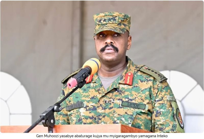Gen Muhoozi yasabye abaturage kwigaragambya bamagana abadepite ba Uganda
