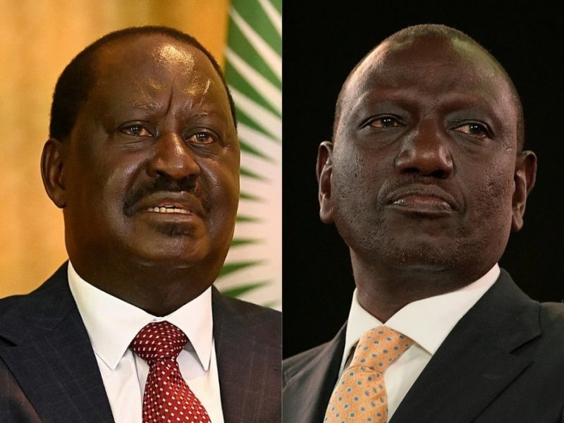 Ninde utsinda amatora muri Kenya???Odinga yigaranzuye Ruto bahanganye