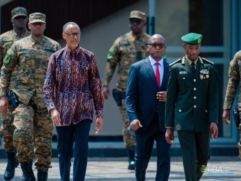 Perezida Kagame yayoboye umuhango wo gutanga impamyabumenyi ku basirikare 108 mu ishuri rya Nyakinama